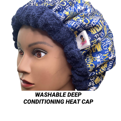 Natural Hair Product - Microwavable Heat Cap - Deep Conditioning Heat Cap - Curly Hair Repair - Thermal Cap - Lucky Star