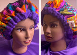 Microwavable Deep Conditioning Heat Cap  - Washable - with matching Sleeping Bonnet - African Ankara