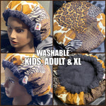 Curly Hair Deep Conditioning Heat Cap. Washable & Microwaveable Thermal Cap  - *made to order* - Wild Thing