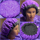 Natural Hair Product - Microwavable Deep Conditioning Heat Cap - Thermal Cap - Washable Heat Cap  - Self Care Product Purple Rain