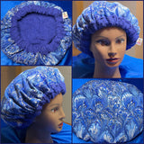 Microwavable Heat Cap - Curly Hair Product - Deep Conditioning Heat Cap - Curly Hair Repair - Thermal Cap - Flaxseed Cap - Blue Peacock