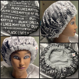 Black Lives Matter Deep Condition Heat Cap Thermal Cap - WASHABLE *made to order* -
