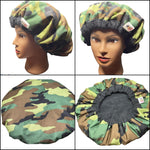 Deep Conditioning Heat Cap - Natural Hair Product - Microwaveable Heat Cap - Thermal Cap  - CAMO- smooth edge
