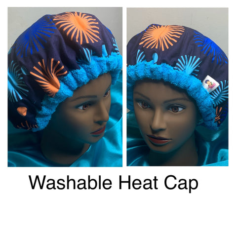 Washable Heat Cap - Natural Hair Product - Low Porosity Hair - Deep Conditioning Heat Cap - Self Care Product - African Solace - Smooth edge