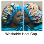 Self Care Relaxing Deep Conditioning Heat Cap - Curly Hair - Microwavable Washable Thermal Cap - Natural Hair Product - Comic