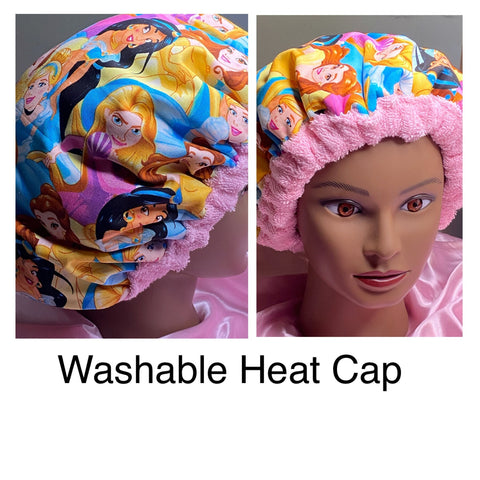 Deep Conditioning Heat Cap -  Natural Hair Repair - Heat Cap  -Thermal Steam Cap  - Washable Heat Cap - Princess - Kids & Adult Sizes