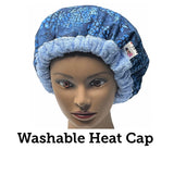 Washable, Microwavable Deep Conditioning Heat Cap Natural Hair Repair Thermal Cap  - *made to order* - Pineapple Blues