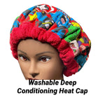 Self Care - Deep Conditioning Heat Cap - Microwavable Thermal Cap  - Washable Thermal Cap - Marvel Heroes
