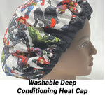 Deep Conditioning Heat Cap - Natural Hair Products - Curly Hair Products - Washable Heat Cap - Flaxseed Cap - Marvel Avengers