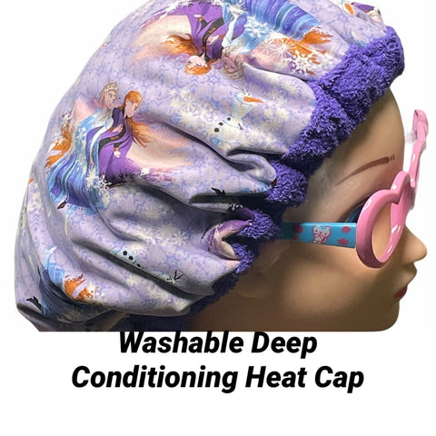 Natural Hair Product - Microwavable Heat Cap - Curly Hair Product - Deep Conditioning Heat Cap - Curly Hair Repair - Thermal Cap - FROZEN