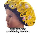 Heat Cap - Microwavable Deep Conditioning Heat Cap - Natural Hair Repair - Self Care -Thermal Cap - Honey