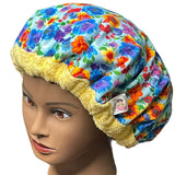 Natural Hair Product - Self Care - Hair Repair Treatment Cap - Deep Conditioning Heat Cap - Microwavable Thermal Cap  - Spring Flowers