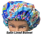 Satin Lined Sleeping Bonnet - Healthy Hair No Frizz Natural Hair Bonnet - You are enough