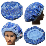 Microwavable Heat Cap - Curly Hair Product - Deep Conditioning Heat Cap - Curly Hair Repair - Thermal Cap - Flaxseed Cap - Blue Peacock