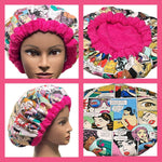 Deep Conditioning Heat Cap - Curly Hair Product - Microwaveable Thermal Cap  - Washable Heat Cap - Comic II