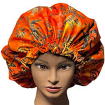 Satin Lined Sleeping Bonnet - Healthy Hair No Frizz Natural Hair Bonnet - Sunset