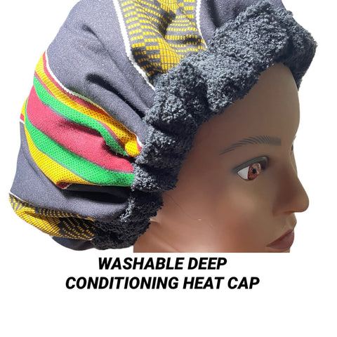 Deep Conditioning Heat Cap - Curly Hair Product - Microwaveable Thermal Cap  - Washable Heat Cap - Deep Love