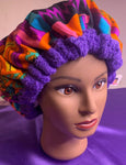 Microwavable Deep Conditioning Heat Cap  - Washable - with matching Sleeping Bonnet - African Ankara