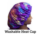 Microwavable Deep Conditioning Heat Cap  - Washable - with matching Sleeping Bonnet - Tropical Pineapples