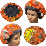 Microwavable Deep Conditioning Heat Cap  - Washable - with matching Sleeping Bonnet - Sunset