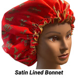 Satin Lined Sleeping Bonnet - Healthy Hair No Frizz Bonnet - Wonder Woman