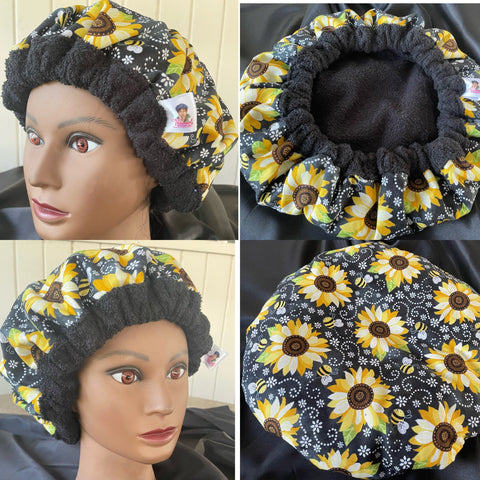 Heat Cap - Microwavable Deep Conditioning Heat Cap - Natural Hair Product - Self Care -Thermal Cap - Be the Sunflower