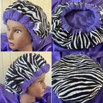 Natural Hair Product - Microwavable Heat Cap - Curly Hair Product - Deep Conditioning Heat Cap - Flaxseed Cap - Thermal Cap - Zebra