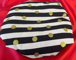 Heat Cap with matching Sleeping Bonnet - Gold Polka Dots